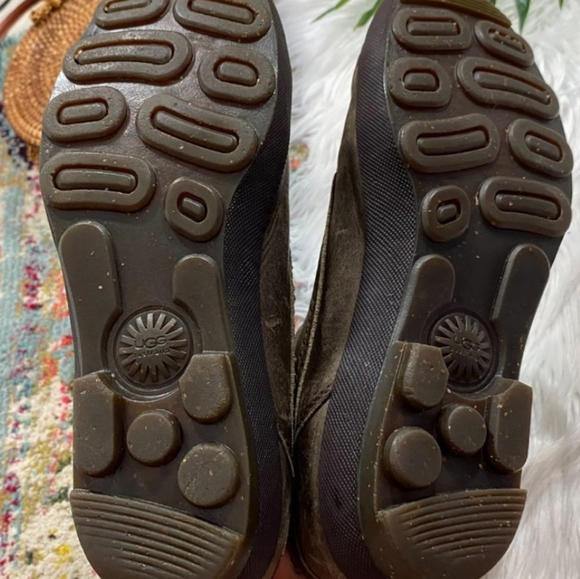 NICE UGG Neutral Brown Tan Leather Duck Boots Paladin Boots Size 10.5 - Picture 4 of 5